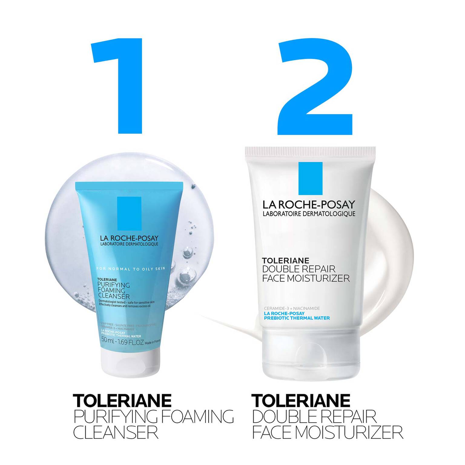 toleriane-purifying-foaming-cleanser-and-toleriane-double-repair-face-moisturizer-travel-set-m5 AmazonSet-TolerianePurifyingCleanser100ml-TolerianeDRM_routine.jpg